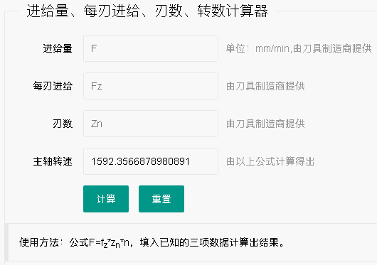 快速計算切削速度、進(jìn)給量、每刃進(jìn)給、刃數(shù)、主軸轉(zhuǎn)數(shù)